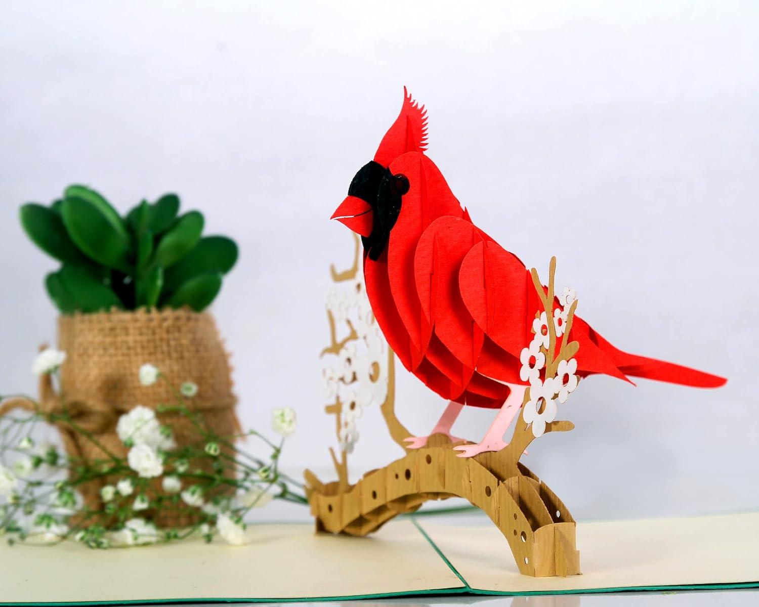 imageCUTPOPUP Mothers Day Card Pop Up Birthday Card Popup 3D Greeting Card Red Cardinal