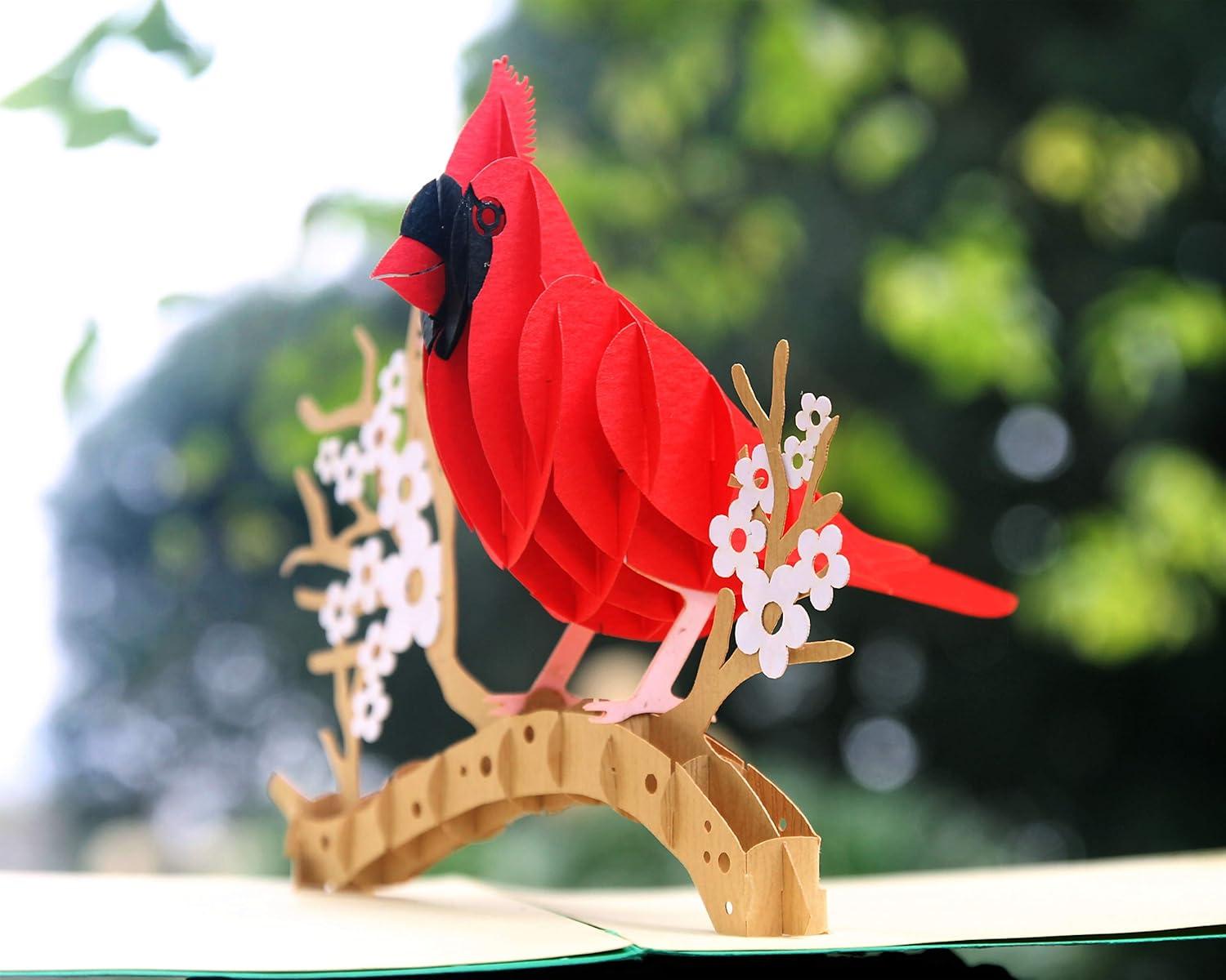 imageCUTPOPUP Mothers Day Card Pop Up Birthday Card Popup 3D Greeting Card Red Cardinal