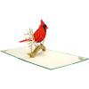 CUTPOPUP Mothers Day Card Pop Up, Birthday Card Popup, 3D Greeting Card (Red Cardinal)