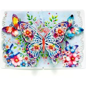 CUTPOPUP Birthday Card Pop Up, 3D Greeting Flowers Cards for Women, Mom, Grandma, Daughter, Friends (Bloom Garden) FL191US(Butterfly-6x8in)