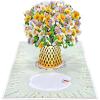 CUTPOPUP Daisy Bouquet, 11″ x 11″, 3D Popup Birthday Greeting Card with Detachable Paper Flowers, Mothers Day Card, Birthday Cards for Women, Mom, Wife