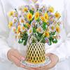 CUTPOPUP Daisy Bouquet, 11″ x 11″, 3D Popup Birthday Greeting Card with Detachable Paper Flowers, Mothers Day Card, Birthday Cards for Women, Mom, Wife