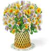 CUTPOPUP Daisy Bouquet, 11″ x 11″, 3D Popup Birthday Greeting Card with Detachable Paper Flowers, Mothers Day Card, Birthday Cards for Women, Mom, Wife