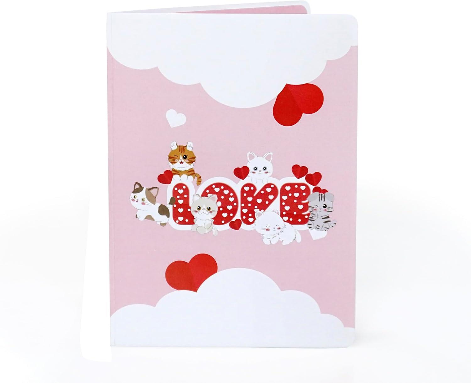 imageCUTPOPUP Anniversary Card Pop Up Valentines Day 3D Popup Greeting Love Card Corgi Couple AirBalloonLove Text6x8in