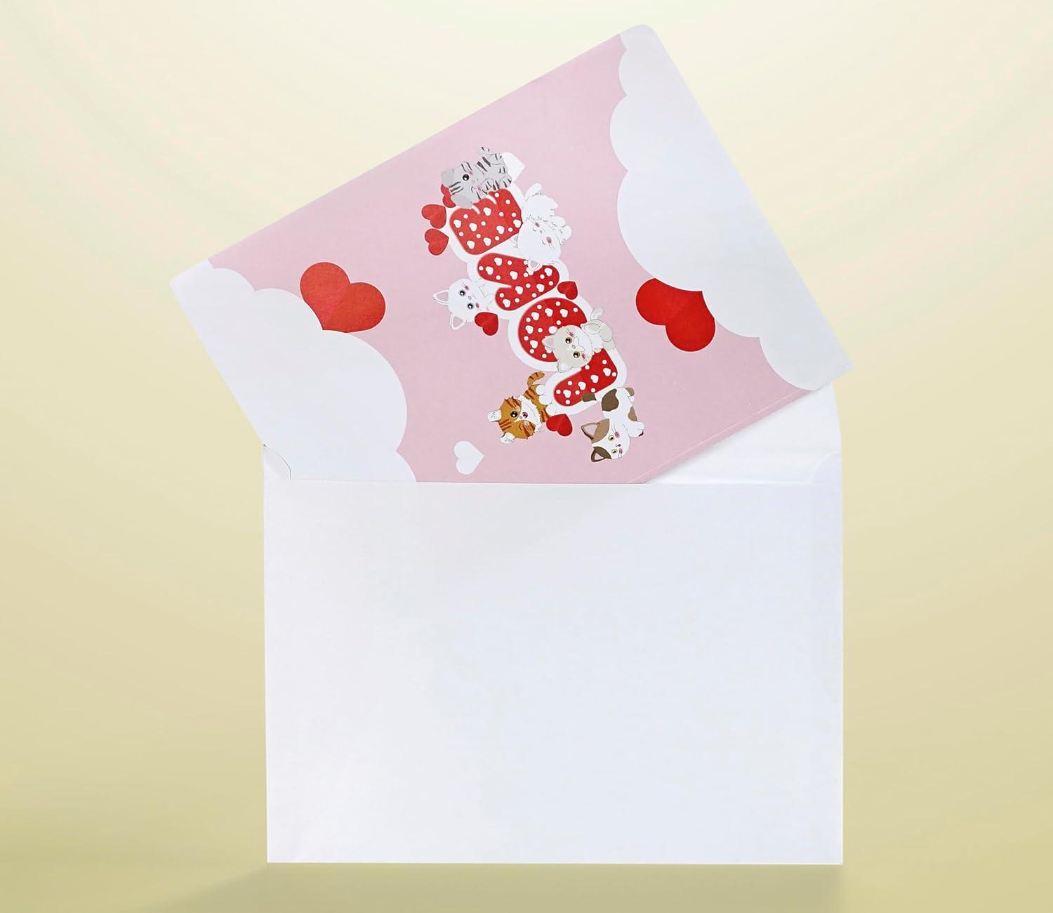 imageCUTPOPUP Anniversary Card Pop Up Valentines Day 3D Popup Greeting Love Card Corgi Couple AirBalloonLove Text6x8in