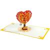 CUTPOPUP Anniversary Card Pop Up, Valentines Day, 3D Popup Greeting Love Card (Corgi Couple AirBalloon)(Fall Heart Tree)