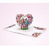 CUTPOPUP BlueJay Couple, Anniversary Card Pop Up, Valentines Day, Wedding, Engagement, 3D Greeting Card (BlueJay Couple-Heart Shape) LO179US1520(BlueJay Couple-6x8in)