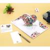 CUTPOPUP BlueJay Couple, Anniversary Card Pop Up, Valentines Day, Wedding, Engagement, 3D Greeting Card (BlueJay Couple-Heart Shape) LO179US1520(BlueJay Couple-6x8in)