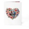 CUTPOPUP BlueJay Couple, Anniversary Card Pop Up, Valentines Day, Wedding, Engagement, 3D Greeting Card (BlueJay Couple-Heart Shape) LO179US1520(BlueJay Couple-6x8in)