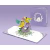 CUTPOPUP BlueJay Couple, Anniversary Card Pop Up, Valentines Day, Wedding, Engagement, 3D Greeting Card (BlueJay Couple-Heart Shape) LO179US1520(Couple Finches)