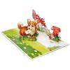 CUTPOPUP BlueJay Couple, Anniversary Card Pop Up, Valentines Day, Wedding, Engagement, 3D Greeting Card (BlueJay Couple-Heart Shape) LO179US1520(Happy Corgi-6x8in)
