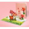 CUTPOPUP BlueJay Couple, Anniversary Card Pop Up, Valentines Day, Wedding, Engagement, 3D Greeting Card (BlueJay Couple-Heart Shape) LO179US1520(Happy Corgi-6x8in)
