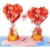 CUTPOPUP Anniversary Card Pop Up, Valentines Day, 3D Popup Greeting Love Card (Corgi Couple AirBalloon)(Corgi Couple-6x6in)