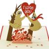 CUTPOPUP Anniversary Card Pop Up, Valentines Day, 3D Popup Greeting Love Card (Corgi Couple AirBalloon)(Sloth Couple)