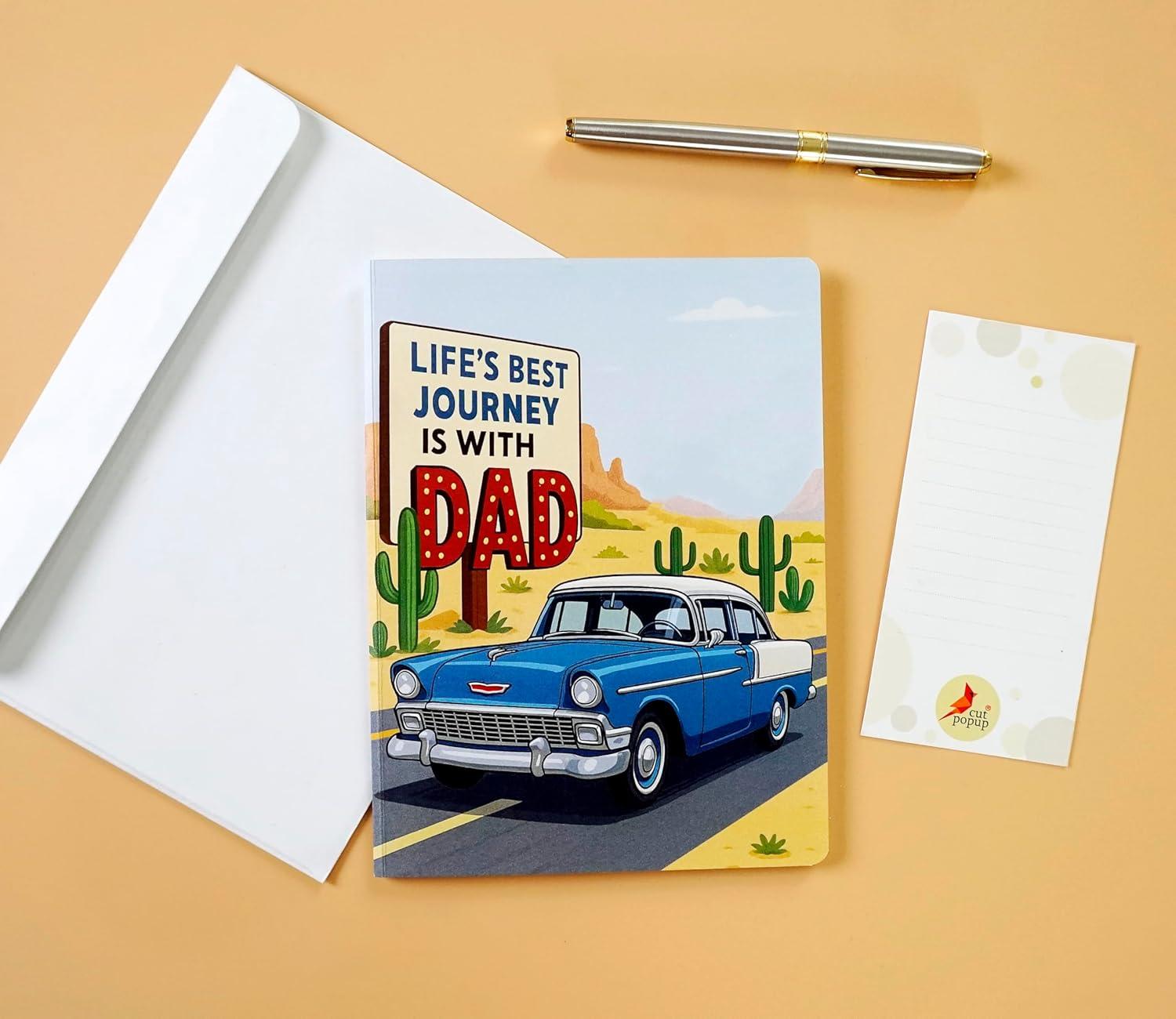 imageCUTPOPUP Birthday Card for Men Fathers Day Card Pop Up Birthday 3D Greeting Card Fathers Day Card for Dad Father in Law Grandpa Husband Men Son Classic CarClassic car6x8in