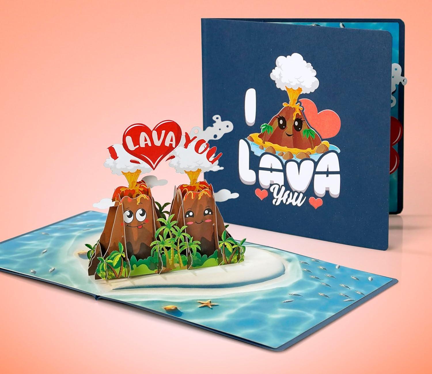imageCUTPOPUP LavaU Anniversary Card Pop Up Valentines Day Wedding Engagement 3D Greeting Card I Lava U SD207US1515