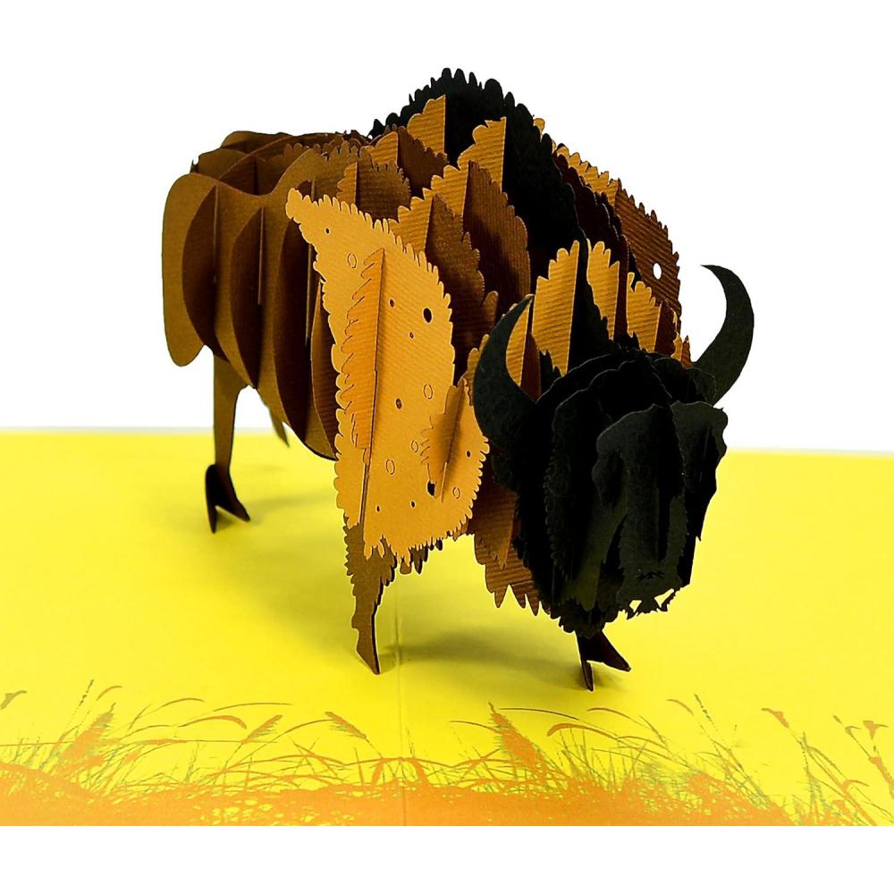 imageCUTPOPUP Birthday Card Pop Up Fathers Day Card 3D Greeting Card BisonBison