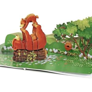 CUTPOPUP Birthday Card for Men, Fathers Day Card Pop Up, Birthday 3D Greeting Card, Father’s Day Card for Dad, Father in Law, Grandpa, Husband, Men, Son (Classic Car)(Bear-6x8in)