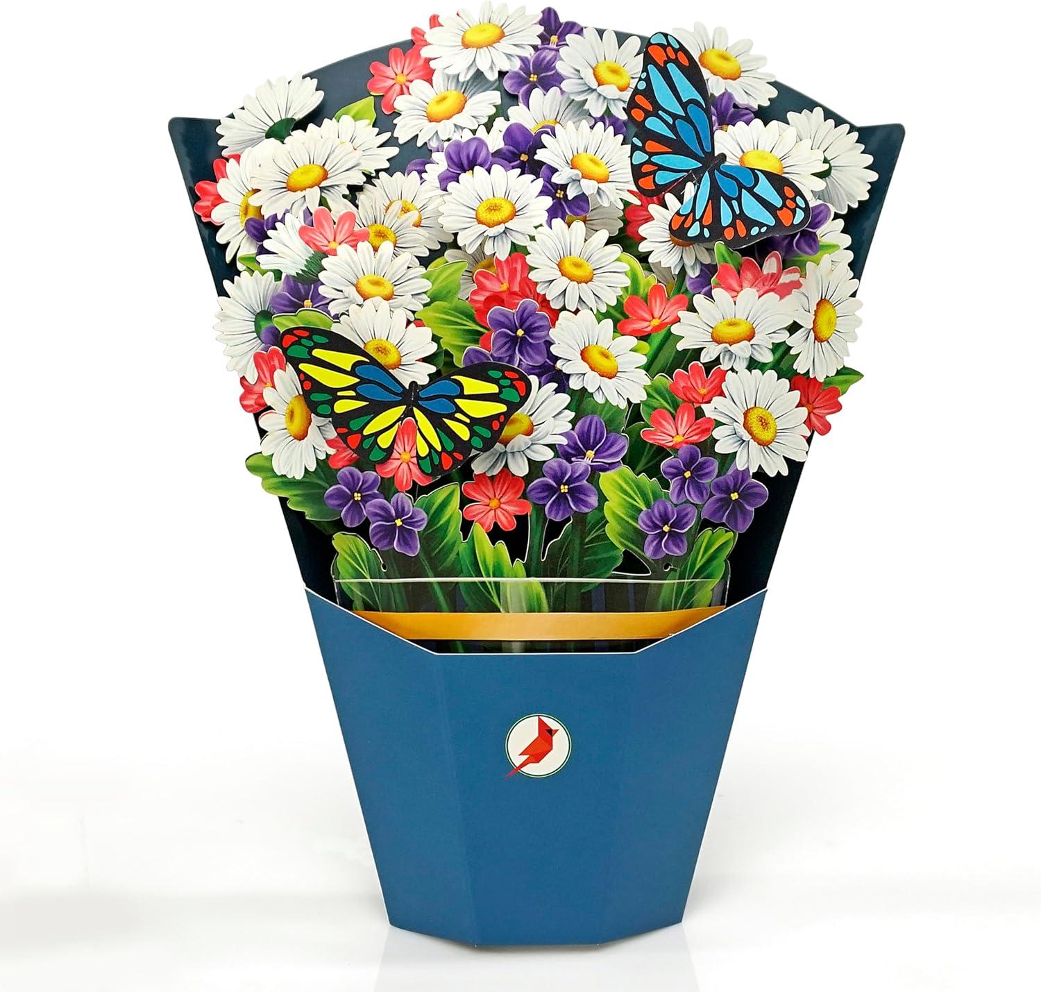 imageCUTPOPUP Birthday Card Pop Up 10quotx12quot Mothers Day 3D Greeting Paper Flower Card Birthday Cards for Women Mom Wife Grandma Bouquet of Daisy