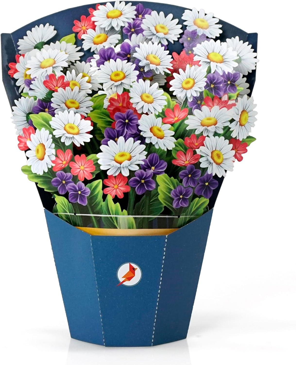 imageCUTPOPUP Birthday Card Pop Up 6quotx8quot Mothers Day 3D Greeting Paper Flower Card Bouquet of Daisy