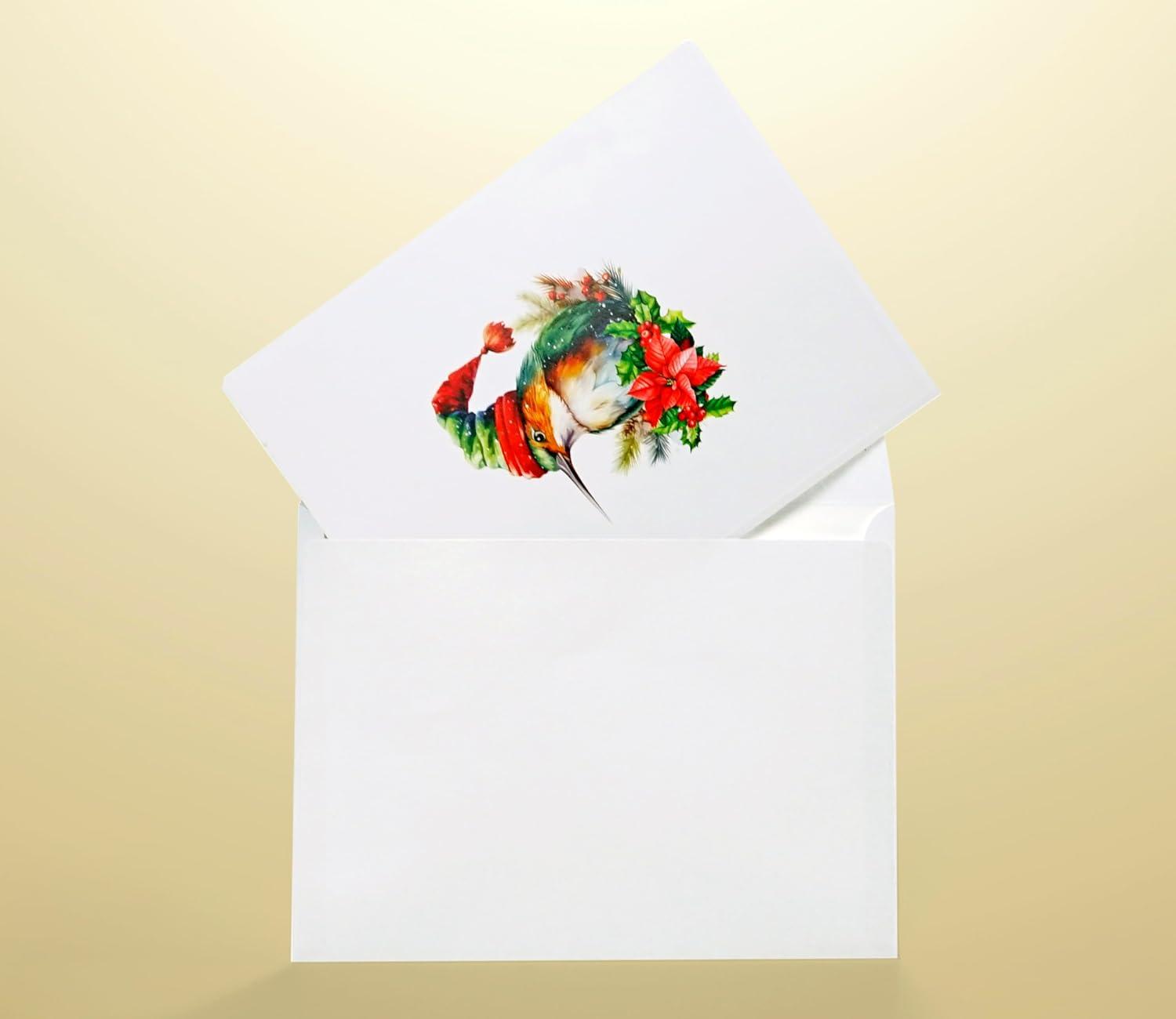 imageCUTPOPUP Christmas Card Pop Up Poinsettia Card 3D Xmas New Year Holiday Greeting Card Round Poinsettia with CardinalXmas Hummingbird6x8in