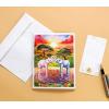CUTPOPUP Anniversary Card Pop Up, Valentines Day, Wedding 3D Greeting Card, Valentine’s Day, Romantic Love (Air Balloon)(Elephant Couple-6x8in)