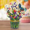CUTPOPUP Birthday Card Pop Up, 10″x12″, Mothers Day, 3D Greeting Paper Flower Card, Birthday Cards for Women, Mom, Wife, Grandma (Bouquet of Daisy)