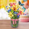 CUTPOPUP Birthday Card Pop Up, 10″x12″, Mothers Day, 3D Greeting Paper Flower Card (Bouquet of Lily)