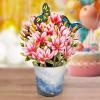 CUTPOPUP Birthday Card Pop Up, 10″x12″, Mothers Day, 3D Greeting Paper Flower Card (Bouquet of Magnolia)