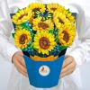 CUTPOPUP Birthday Card Pop Up, 10″x12″, Mothers Day, 3D Greeting Paper Flower Card (Bouquet of Sunflower)