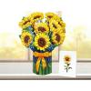 CUTPOPUP Birthday Card Pop Up, 10″x12″, Mothers Day, 3D Greeting Paper Flower Card (Bouquet of Sunflower)