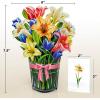 CUTPOPUP Birthday Card Pop Up, 6″x8″, Mothers Day, 3D Greeting Paper Flower Card (Bouquet of Lily)
