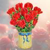 CUTPOPUP Birthday Card Pop Up, 6″x8″, Mothers Day, 3D Greeting Paper Flower Card (Bouquet of Rose)