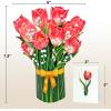 CUTPOPUP Birthday Card Pop Up, 6″x8″, Mothers Day, 3D Greeting Paper Flower Card (Bouquet of Tulip)