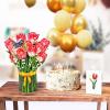 CUTPOPUP Birthday Card Pop Up, 6″x8″, Mothers Day, 3D Greeting Paper Flower Card (Bouquet of Tulip)