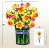 CUTPOPUP Birthday Card Pop Up, 6″x8″, Mothers Day, 3D Greeting Paper Flower Card (Bouquet of Yellow Narcissus)
