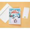 CUTPOPUP Christmas Card Pop Up, 3D Xmas, Merry Christmas, New Year, Holiday Greeting Cards Gift (Merry Chrismas Text) CN318US1520(Icy Penguin-6x8in)