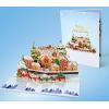 CUTPOPUP Christmas Card Pop Up, 3D Xmas, Merry Christmas, New Year, Holiday Greeting Cards Gift (Merry Town) CN317US1520(Gingerbread Town-6x8in)