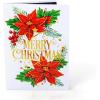 CUTPOPUP Christmas Card Pop Up, 3D Xmas, Merry Christmas, New Year, Holiday Greeting Cards Gift (Merry Town) CN317US1520(Round Xmas Poinsettia-6x8in)