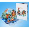 CUTPOPUP Christmas Card Pop Up, 3D Xmas, Merry Christmas, New Year, Holiday Greeting Cards Gift (Merry Town) CN317US1520(Xmas Scene-6x8in)