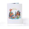 CUTPOPUP Christmas Card Pop Up, 3D Xmas, Merry Christmas, New Year, Holiday Greeting Cards Gift (Merry Town) CN317US1520(Xmas Scene-6x8in)