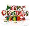 CUTPOPUP Christmas Card Pop Up, 3D Xmas, Merry Christmas, New Year, Holiday Greeting Cards Gift (Sleigh, Tree, Cardinal, MerryXmas, Truck) SET4US1218