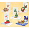 CUTPOPUP Christmas Card Pop Up, 3D Xmas, Merry Christmas, New Year, Holiday Greeting Cards Gift (Sleigh, Tree, Cardinal, MerryXmas, Truck) SET4US1218