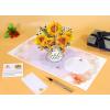 CUTPOPUP Sunflower Bouquet, 11″x11″, 3D Popup Birthday Greeting Card with Detachable Paper Flowers, Mothers Day Card, Birthday Cards for Women, Mom, Wife