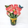 CUTPOPUP Birthday Card Pop Up, 10″x12″, Mothers Day, 3D Greeting Paper Flower Card (Bouquet of Tulip)