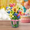 CUTPOPUP Birthday Card Pop Up, 6″x8″, Mothers Day, 3D Greeting Paper Flower Card (Bouquet of Lily)