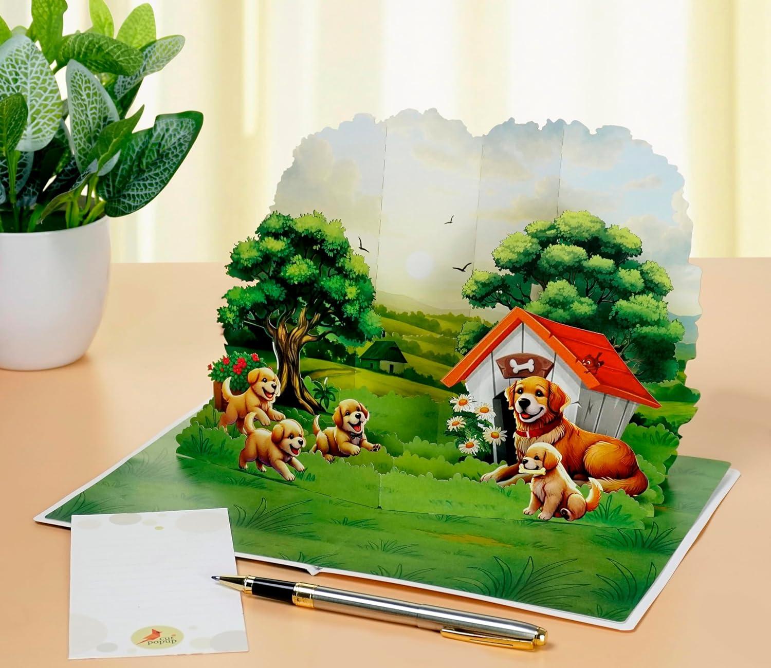 imageCUTPOPUP Daddy Hands Fathers Day Card Pop Up 3D Birthday Greeting Fathers Day Card for Grandpa Dad Godfather Husband Son Daddy Hands SD241US1520Papa Golden6x8in