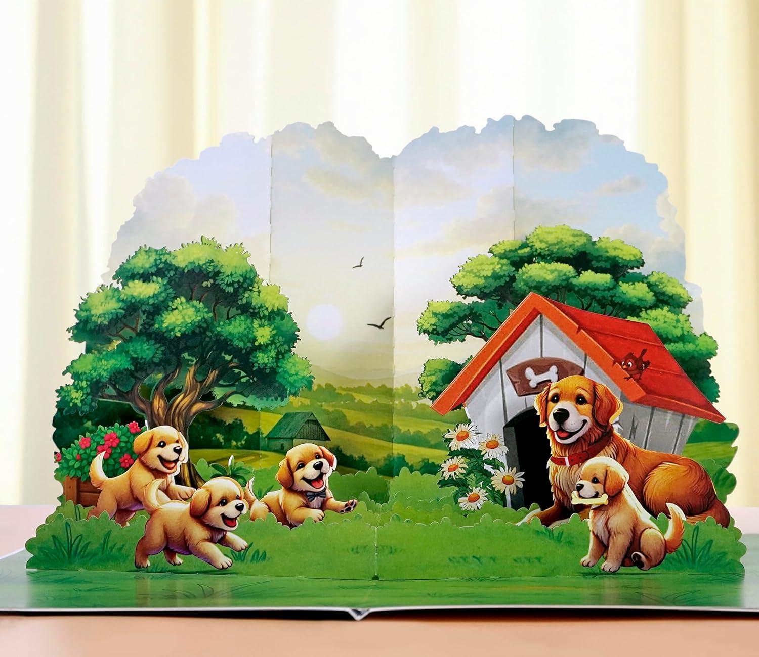 imageCUTPOPUP Daddy Hands Fathers Day Card Pop Up 3D Birthday Greeting Fathers Day Card for Grandpa Dad Godfather Husband Son Daddy Hands SD241US1520Papa Golden6x8in