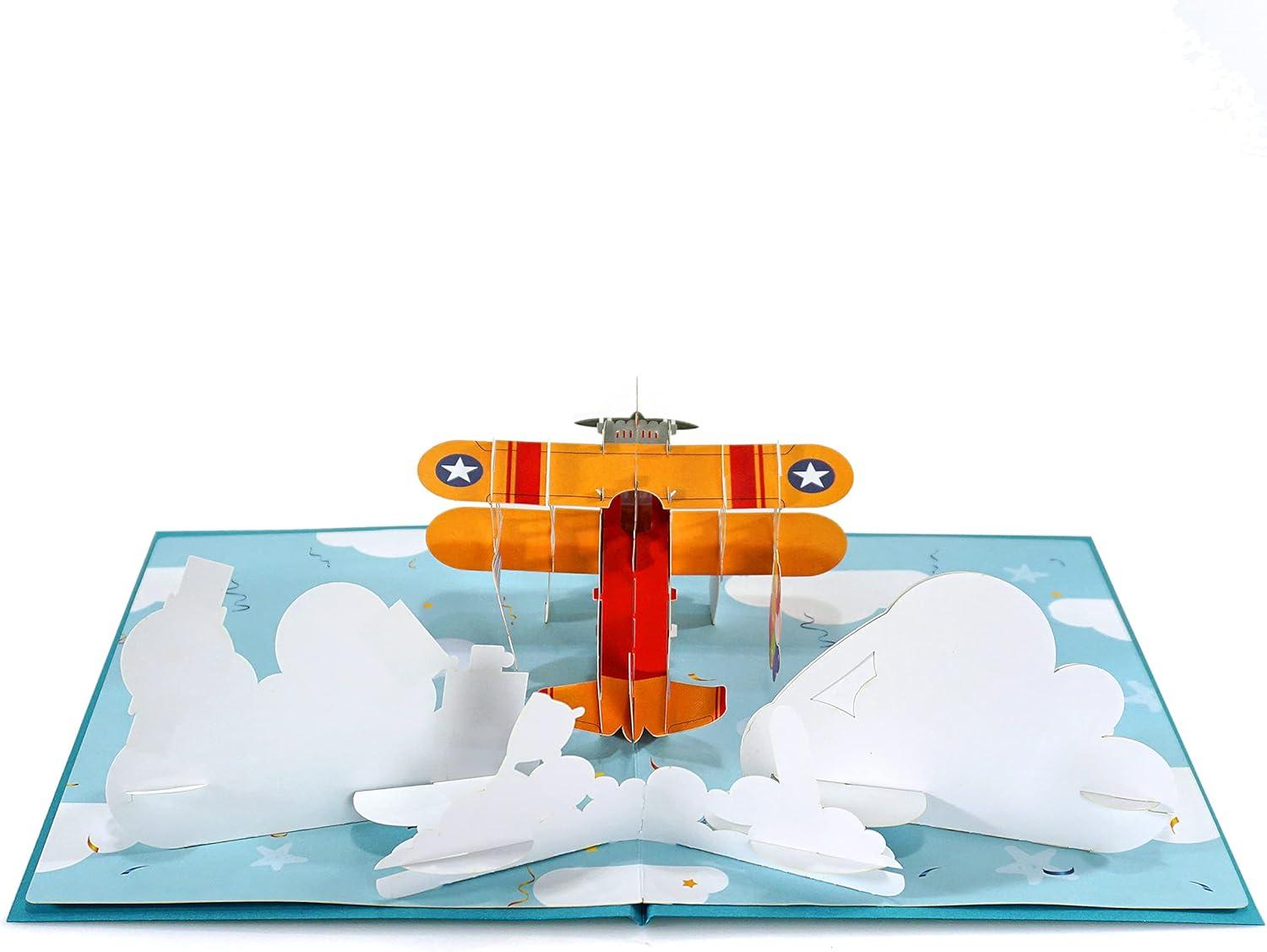 imageCUTPOPUP Fathers Day Card Pop Up Birthday 3D Greeting Card First Fathers Day Card for Dad Stepdad Grandpa Husband Men Son Best Dad CarFathers Day Plane