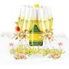 CUTPOPUP Anniversary Card Pop Up, 3D Wedding Congratulations Greeting Card (Champagne Glasses)